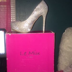 Silver Glitter Stilettos